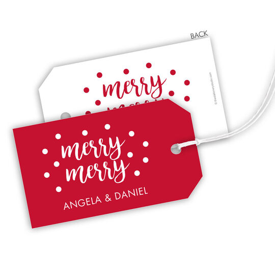 Merry Merry Confetti Hanging Gift Tags